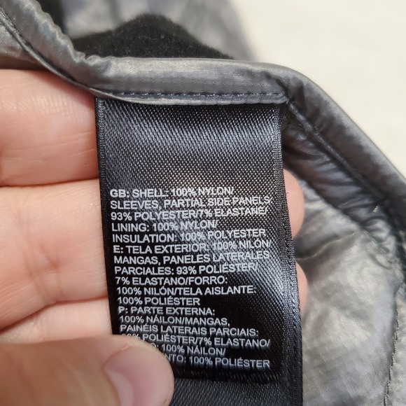 The North Face Gray Quilted Pink Black Thermoball Jacket Women M Cozy Casual - Picture 8 of 9